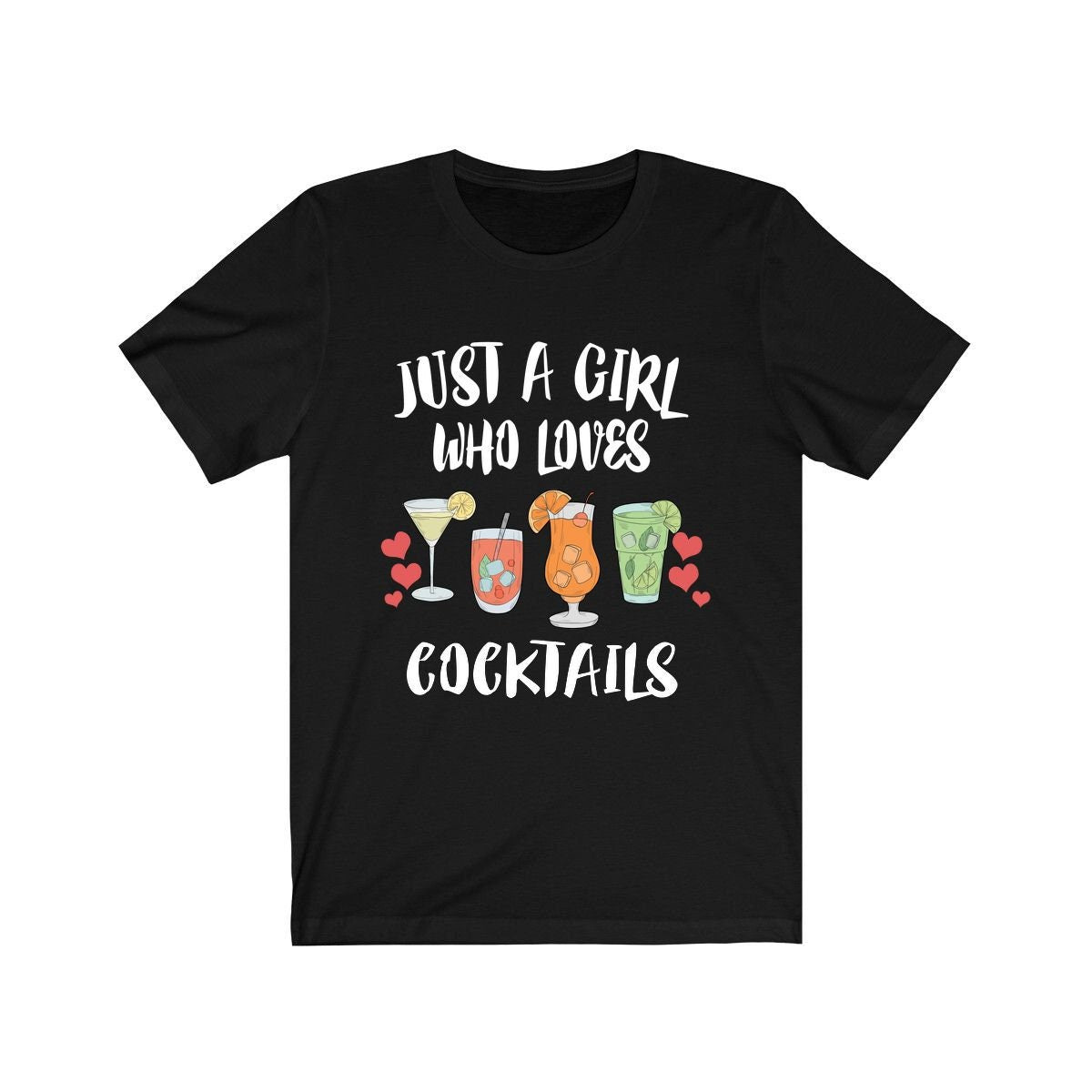Just A Girl Who Loves Cocktails Drink Toddler Infant Kids Gift T-Shirt Image 1