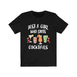 Just A Girl Who Loves Cocktails Drink Toddler Infant Kids Gift T-Shirt Image 1