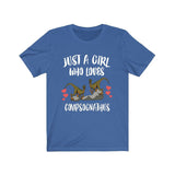 Just A Girl Who Loves Compsognathus Shirt, Dinosaur Shirt, Dinosaur Lover Gift, Compsognathus Shirt, Animal Toddler Infant Kids Gift T-Shirt Image 3