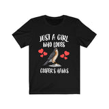 Just A Girl Who Loves Cooper's Hawks Birding Bird Animal Toddler Infant Kids Gift T-Shirt Image 2