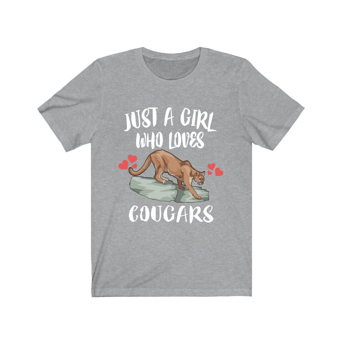 Just A Girl Who Loves Cougars Mountain Lion Shirt - cougar print design