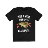 Just A Girl Who Loves Crappies Shirt, Crappie Fish T-Shirt, Animal Toddler Infant Kids Gift T-Shirt Image 1