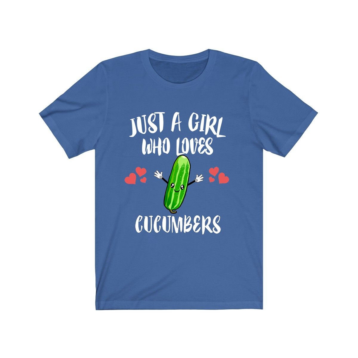 Just a girl who loves cucumbers refreshing vegan vegetable lover tee