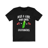 Just A Girl Who Loves Cucumbers Vegetable Vegan Shirt, Cucumber Shirt, Toddler Infant Kids Gift T-Shirt Image 2