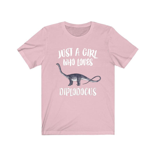Just A Girl Who Loves Diplodocus Dinosaur Shirt - Diplodocus print design