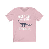 Just A Girl Who Loves Diplodocus Shirt, Dinosaur Shirt, Dinosaur Lover Shirt, Diplodocus Gift, Animals Toddler Infant Kids Gift T-Shirt Image 1
