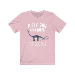 Just A Girl Who Loves Diplodocus Dinosaur Shirt - Diplodocus print design