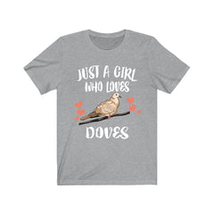 Dove Lover T-Shirt for Girls - dove print design