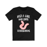 Just A Girl Who Loves Earthworms Worms Animals Adult Toddler Infant Kids Gift T-Shirt Image 1