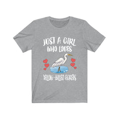 Just a girl who loves yellow billed egrets African wading bird tee