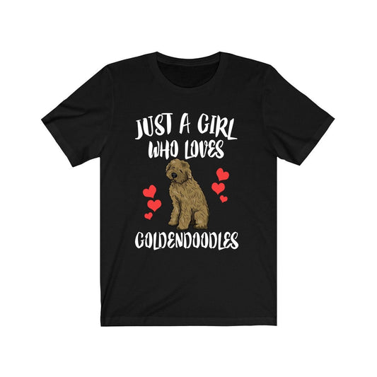 Just A Girl Who Loves Goldendoodles Dog Shirt - Goldendoodle print design