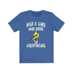 Just A Girl Who Loves Goldfinches Birds Shirt - goldfinch print design