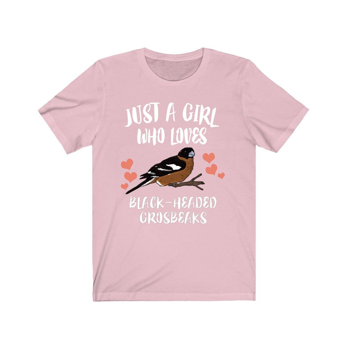 Just A Girl Who Loves Black-Headed Grosbeaks Shirt - grosbeak print design