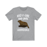 Just A Girl Who Loves Groundhogs Shirt, Groundhog Lover Gift, Groundhog Shirt, Animal Lover Adult Toddler Infant Kids Gift T-Shirt Image 1
