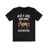 Just A Girl Who Loves Guanacos Animal Lover Adult Toddler Infant Kids Gift T-Shirt Image 1