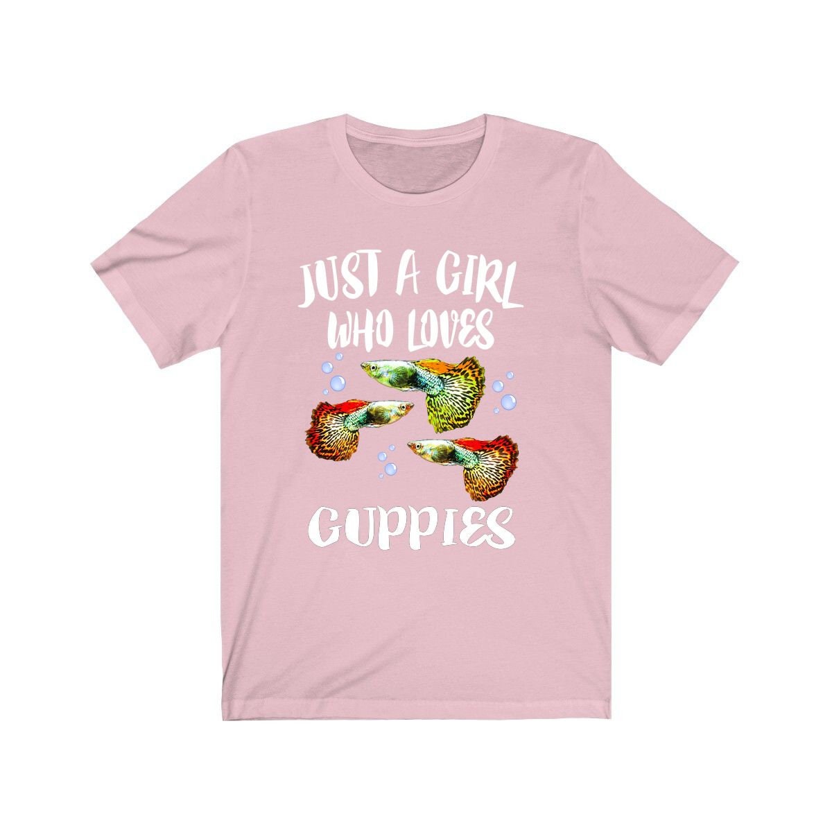 Just A Girl Who Loves Guppies Fish Shirt - guppy print design