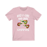 Just A Girl Who Loves Guppies Shirt, Fish Lover Shirt, Guppy Shirt, Animal Lover Adult Toddler Infant Kids Gift T-Shirt Image 2