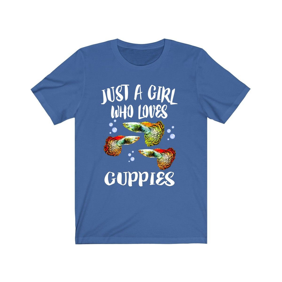 Just A Girl Who Loves Guppies Fish Shirt - guppy print design