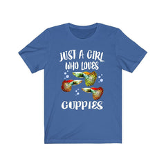 Just A Girl Who Loves Guppies Fish Shirt - guppy print design