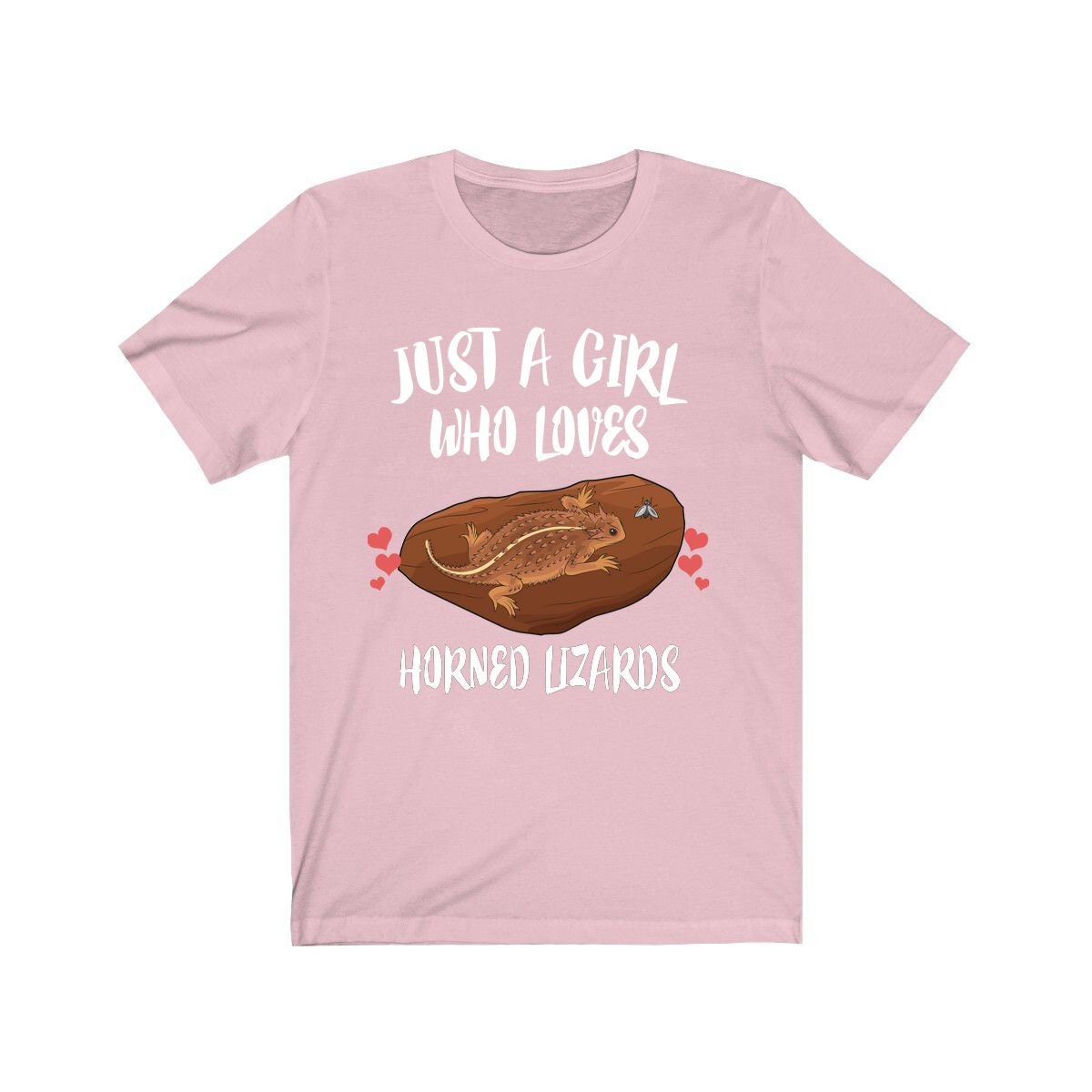 Horned Lizard T-Shirt for Girls - horned lizard print design