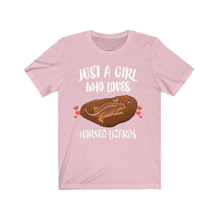 Horned Lizard T-Shirt for Girls - horned lizard print design
