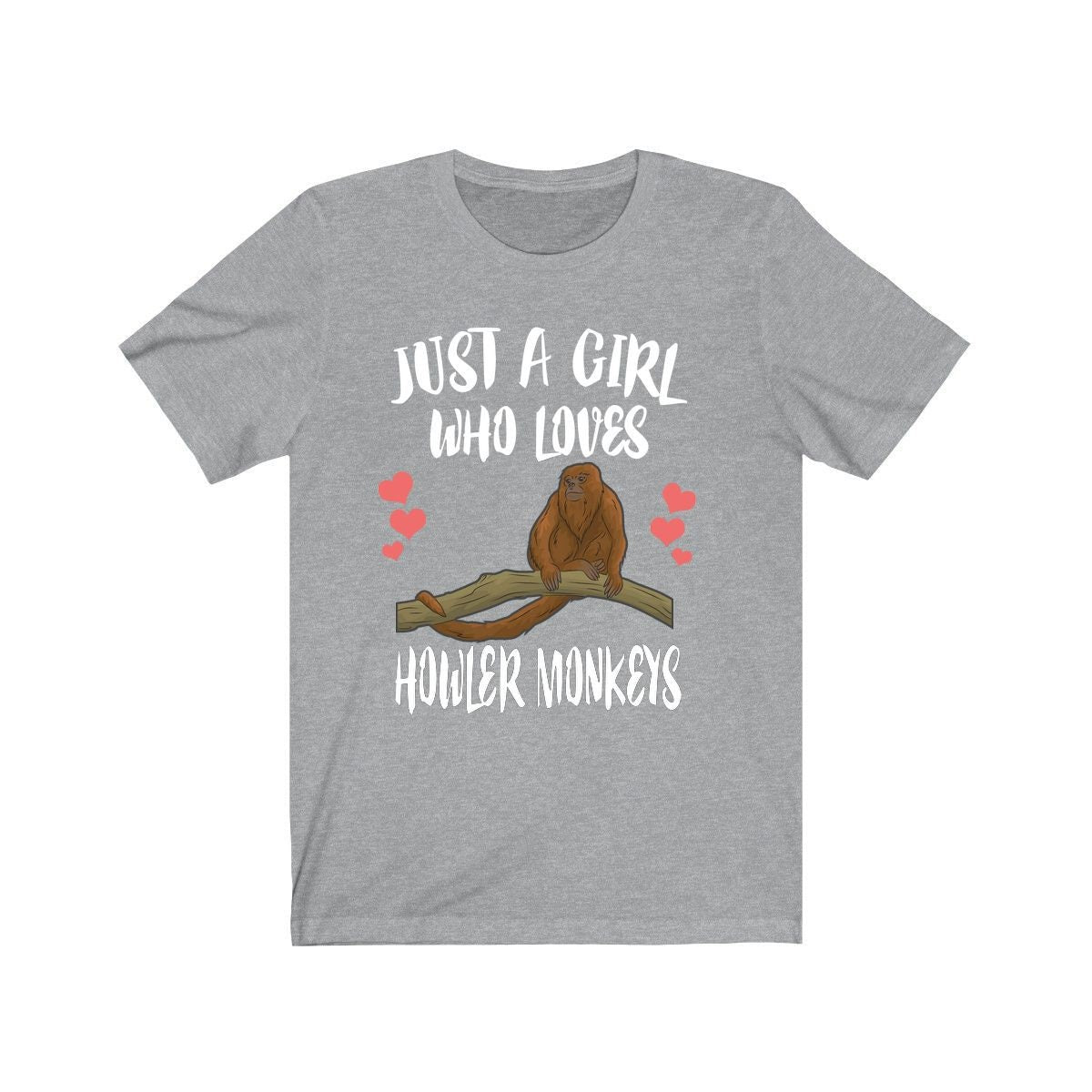 Just A Girl Who Loves Howler Monkeys, Monkey Lover Shirt, Animal Lover Adult Toddler Infant Kids Gift T-Shirt Image 1