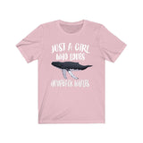 Just A Girl Who Loves Humpback Whales Shirt, Whale Lover Shirt, Whale Gift, Animal Lover Adult Toddler Infant Kids Gift T-Shirt Image 2