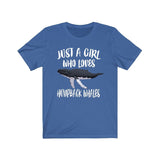 Just A Girl Who Loves Humpback Whales Shirt, Whale Lover Shirt, Whale Gift, Animal Lover Adult Toddler Infant Kids Gift T-Shirt Image 3