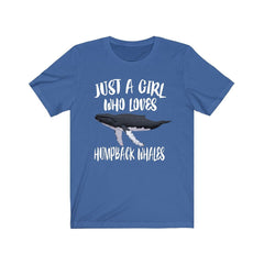 Just a girl who loves humpback whales ocean marine mammal tee