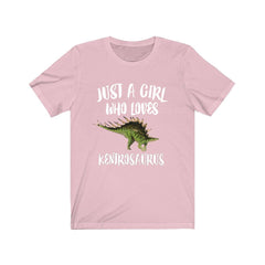 Just A Girl Who Loves Kentrosaurus Shirt - Kentrosaurus print design