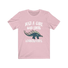 Just a girl who loves kentrosaurus Jurassic armored stegosaurid tee