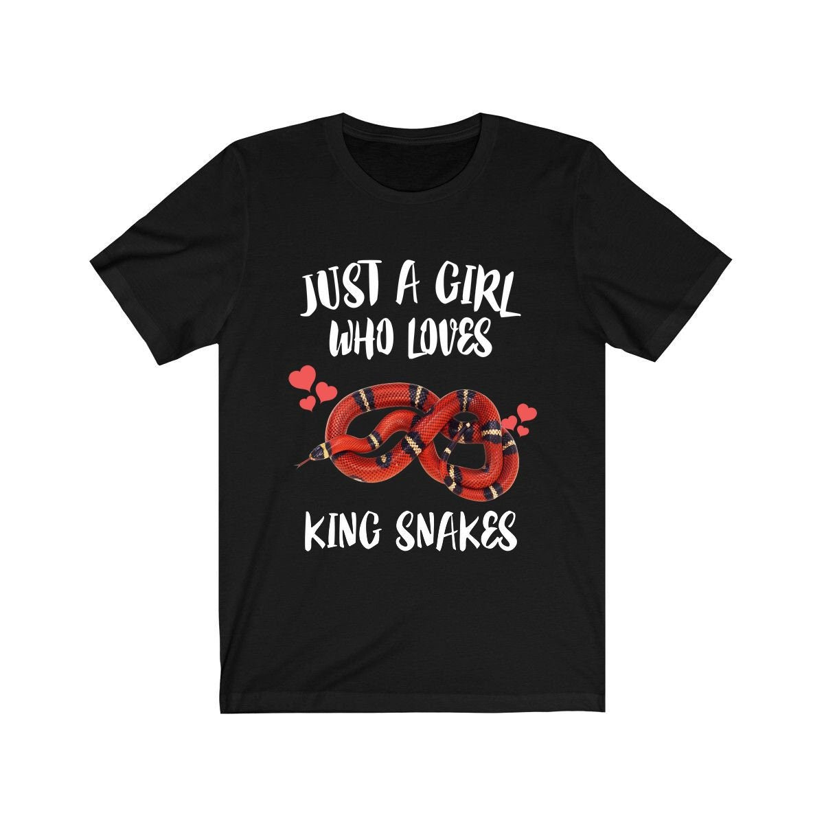 Just A Girl Who Loves King Snakes Shirt, Snake Lover Shirt, Snake Owner Gift, King Snake Shirt, Animal Adult Toddler Infant Kids T-Shirt Image 1