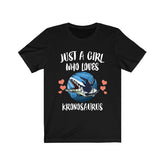 Just A Girl Who Loves Kronosaurus Shirt, Kronosaurus Lover, Dinosaur Lover Shirt, Animal Lover Adult Toddler Infant Kids Gift T-Shirt Image 1