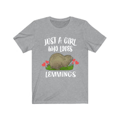 Just a girl who loves lemmings arctic rodent lover tee