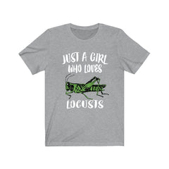 Just a girl who loves locusts swarming grasshopper insect tee