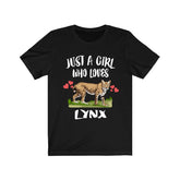 Just A Girl Who Loves Lynx Animal Lover Adult Toddler Infant Kids Gift T-Shirt Image 1