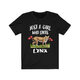 Just A Girl Who Loves Lynx Animal Lover Adult Toddler Infant Kids Gift T-Shirt Image 1