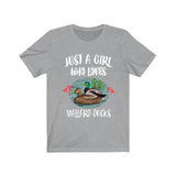 Just A Girl Who Loves Mallard Ducks Shirt, Bird Lover Shirt, Mallard Duck Shirt, Animal Lover Adult Toddler Infant Kids Gift T-Shirt Image 3