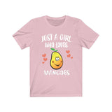 Just A Girl Who Loves Mangoes Shirt, Fruit Lover Gift, Mango Shirt, Animal Lover Adult Toddler Infant Kids Gift T-Shirt Image 2