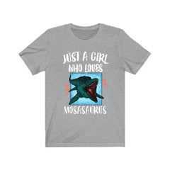 Just A Girl Who Loves Mosasaurus Shirt - Mosasaurus print design
