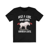 Just A Girl Who Loves Mountain Goats Shirt, Mountain Goat Lover Shirt, Goat Lover Gift, Animal Lover Adult Toddler Infant Kids Gift T-Shirt Image 1