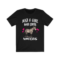 Just A Girl Who Loves Mules Shirt - mule print design