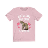 Just A Girl Who Loves Ocelots Cat Animal Lover Adult Toddler Infant Kids Gift T-Shirt Image 2
