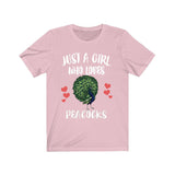 Just A Girl Who Loves Peacocks Bird Birding Animal Lover Adult Toddler Infant Kids Gift T-Shirt Image 2