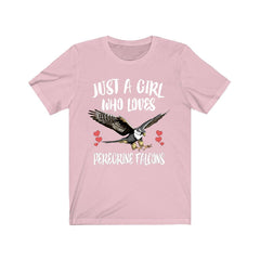 Just A Girl Who Loves Peregrine Falcons Shirt - Peregrine Falcon print design