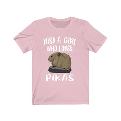 Just A Girl Who Loves Pikas Animal Shirt - pika print design