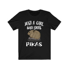 Just A Girl Who Loves Pikas Animal Shirt - pika print design