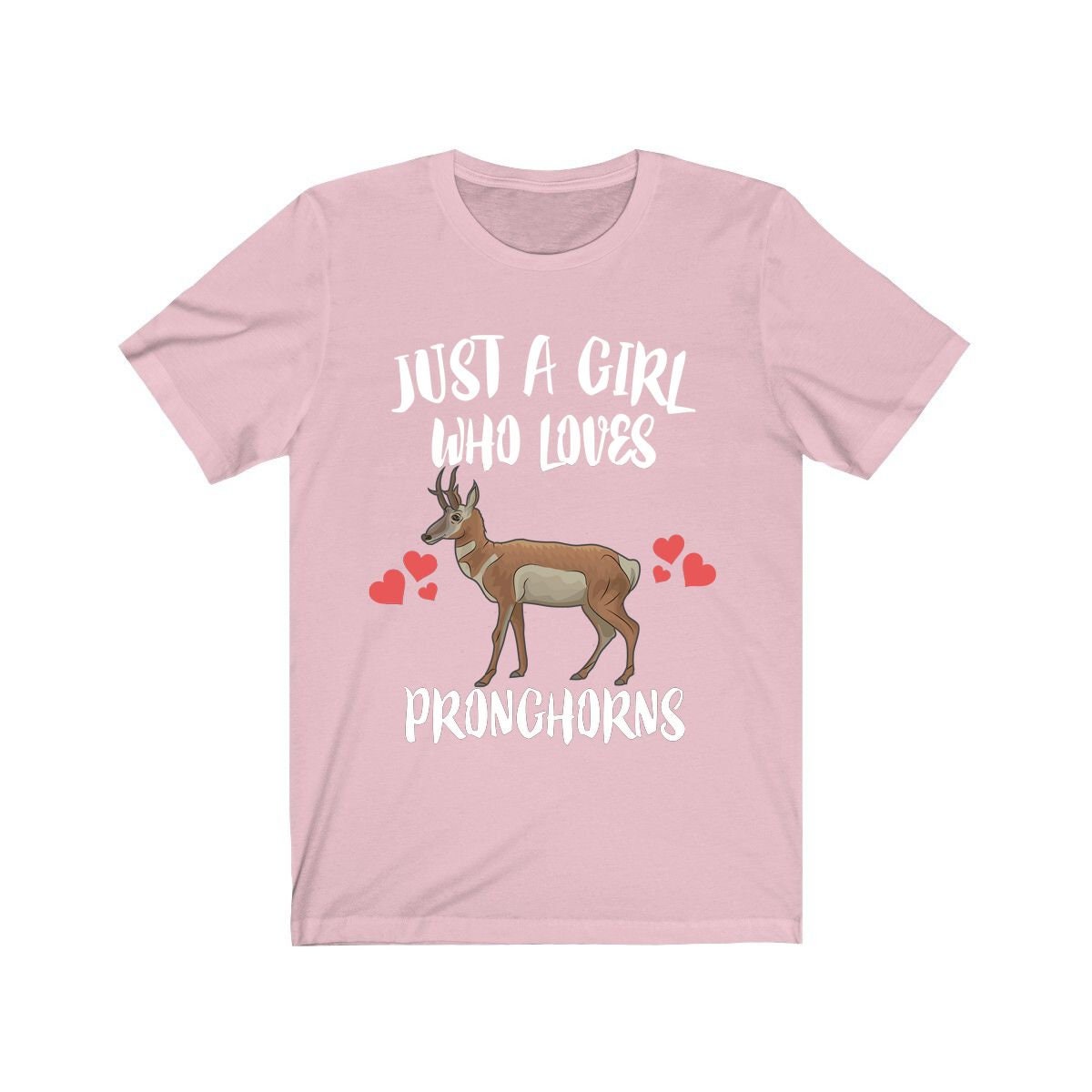 Just a girl who loves pronghorns American prairie wildlife tee