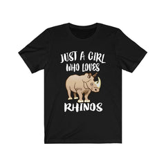 Just a girl who loves rhinos African wildlife conservation tee