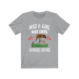 Just A Girl Who Loves Sandhill Cranes Shirt, Bird Birding Shirt, Crane Gift, Crane Lover Shirt Animal Adult Toddler Infant Kids Gift T-Shirt Image 3